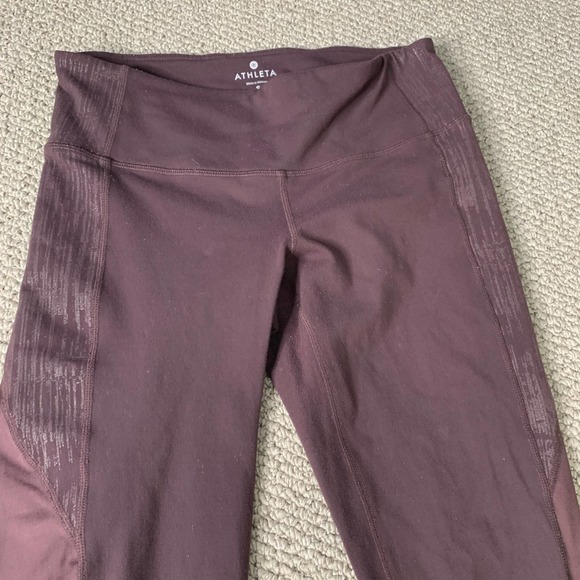Athleta Womens Leggings Size Small Purple Revelation Splits Pull On Yoga Tights - Picture 2 of 11